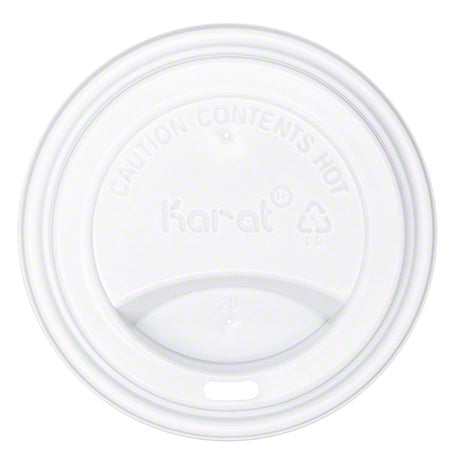 PP Sipper Dome Lid, (10oz-24oz), Paper Hot Cup/White