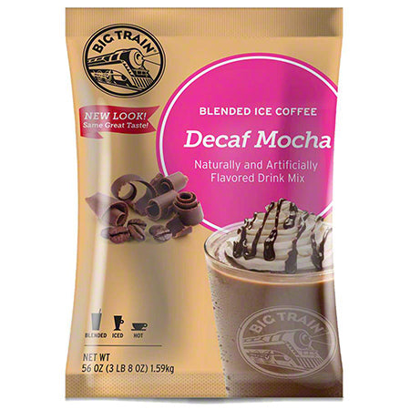 Big Train® Decaf Mocha Blended Ice Coffee Beverage Mix - 3.5 lb. Bag