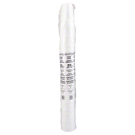 Dart® J Cup® Insulated EPS Foam Cup - 20 oz., White