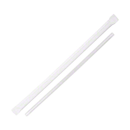 Karat® Jumbo Wrapped Straw - 7.75", Clear