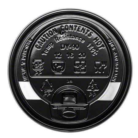Black Enclosure Lid For (10oz-24oz), Paper Hot Cups.